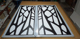 Black Ornamental CNC Wall Separator – Baroque Floral Pattern