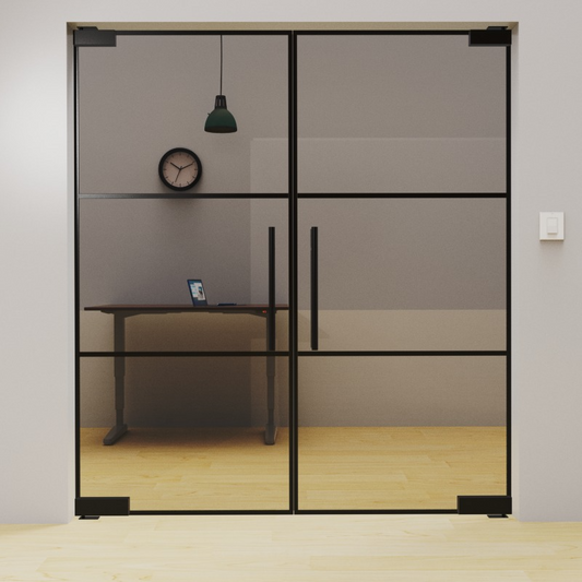 Internal Aluminium Glass Hinged Doors