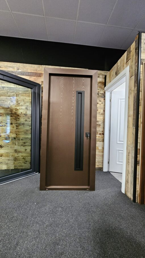 Model X brown wood effect