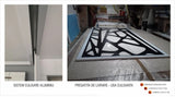 Black Ornamental CNC Wall Separator – Baroque Floral Pattern
