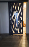 Black Ornamental CNC Wall Separator – Baroque Floral Pattern